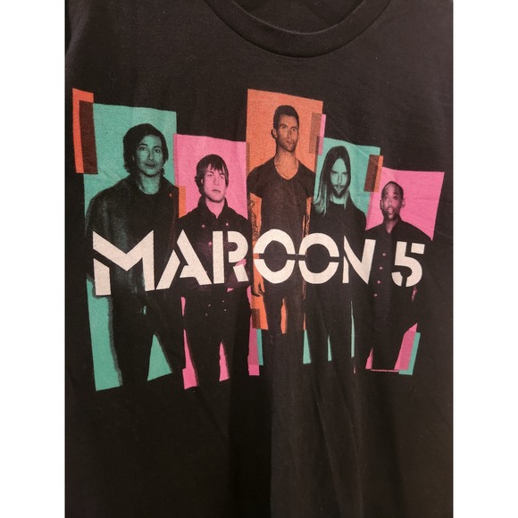 Maroon 5 North America Tour 2013‎ American Apparel Black Band T-Shirt Medium - Picture 2 of 9